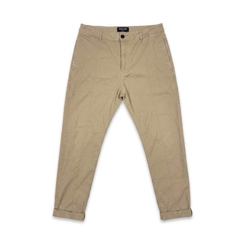 Zanerobe Pant Women Brown Sz30 Tapered Leg Stretch Elastic Waist D-String Jogger
